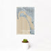 12x18 Coronado California Map Print Portrait Orientation in Afternoon Style With Small Cactus Plant in White Planter