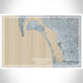 Coronado California Map Print Landscape Orientation in Afternoon Style With Shaded Background