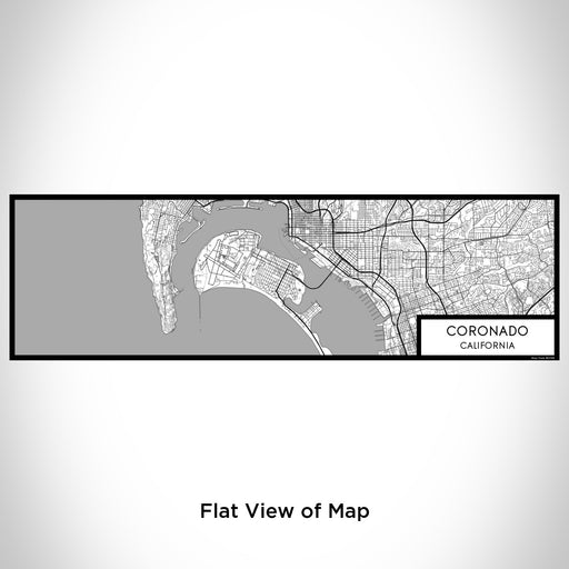 Flat View of Map Custom Coronado California Map Enamel Mug in Classic