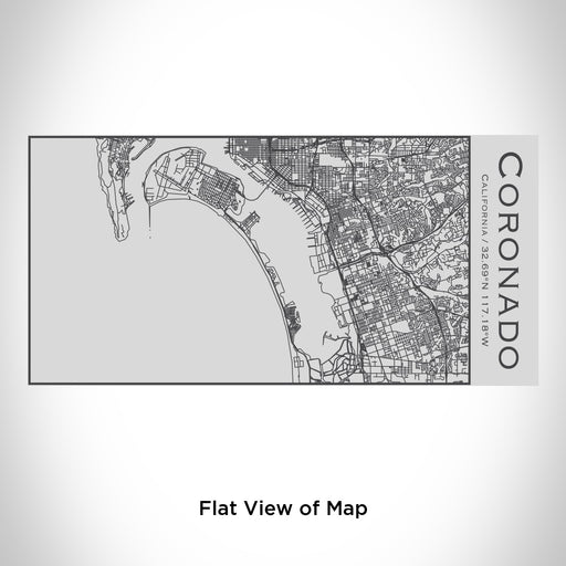 Rendered View of Coronado California Map Engraving on 17oz Stainless Steel Insulated Cola Bottle