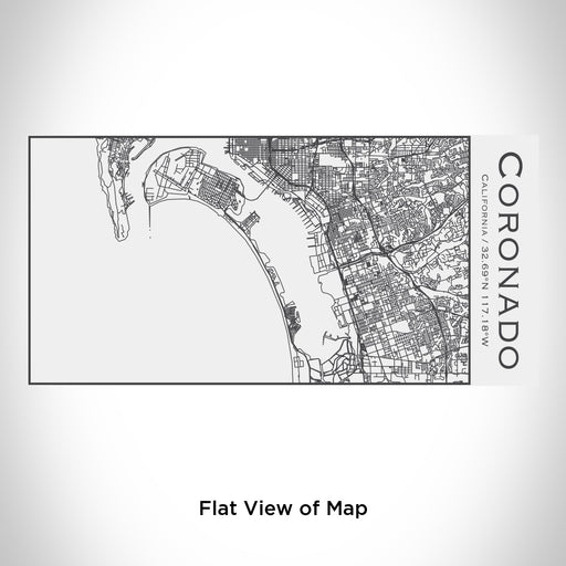 Rendered View of Coronado California Map Engraving on 17oz Stainless Steel Insulated Cola Bottle in White