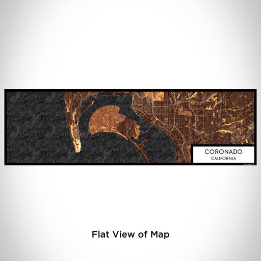 Flat View of Map Custom Coronado California Map Enamel Mug in Ember