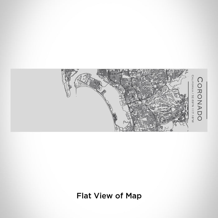 Rendered View of Coronado California Map Engraving on 10oz Stainless Steel Insulated Cup with Sipping Lid