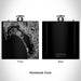 Rendered View of Coronado California Map Engraving on 6oz Stainless Steel Flask in Black