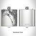 Rendered View of Coronado California Map Engraving on 6oz Stainless Steel Flask