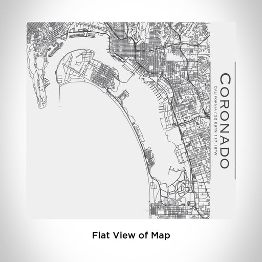 Rendered View of Coronado California Map Engraving on 17oz Stainless Steel Insulated Tumbler in White