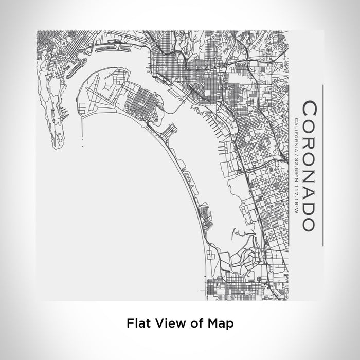 Rendered View of Coronado California Map Engraving on 17oz Stainless Steel Insulated Tumbler in White