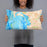Person holding 20x12 Custom Coronado California Map Throw Pillow in Watercolor