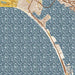 Coronado California Map Print in Woodblock Style Zoomed In Close Up Showing Details