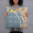 Person holding 18x18 Custom Coronado California Map Throw Pillow in Woodblock