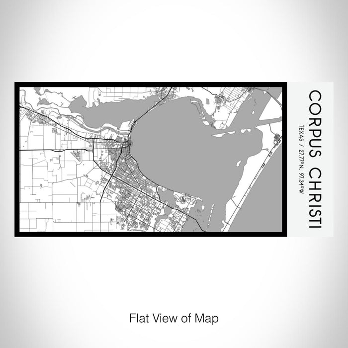 Rendered View of Corpus Christi Texas Map on 17oz Stainless Steel Insulated Bottle with printed classic style map