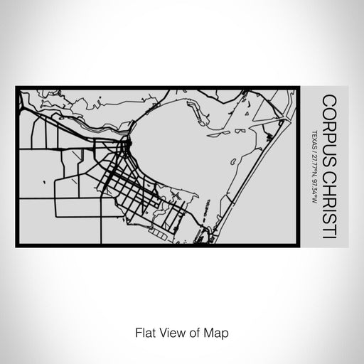 Rendered View of Corpus Christi Texas Map on 17oz Stainless Steel Insulated Cola Bottle in Stainless