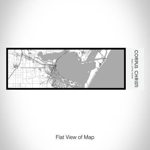Rendered View of Corpus Christi Texas Map on 10oz Stainless Steel Insulated Cup in Classic with Sliding Lid