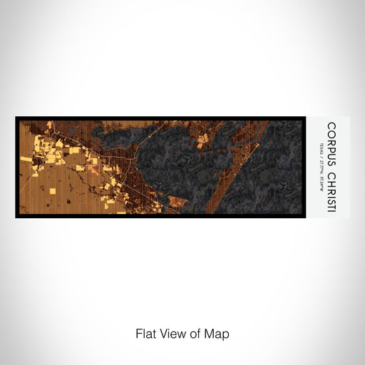 Rendered View of Corpus Christi Texas Map on 10oz Stainless Steel Insulated Cup in Ember with Sliding Lid