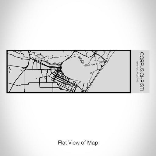 Rendered View of Corpus Christi Texas Map on 10oz Stainless Steel Insulated Cup with Sipping Lid