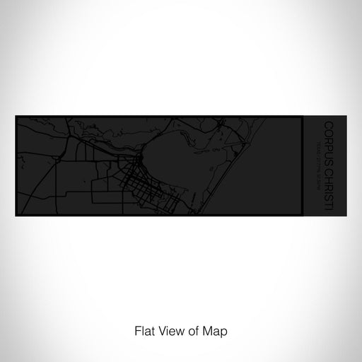 Rendered View of Corpus Christi Texas Map on 10oz Stainless Steel Insulated Cup in Matte Black with Sliding Lid