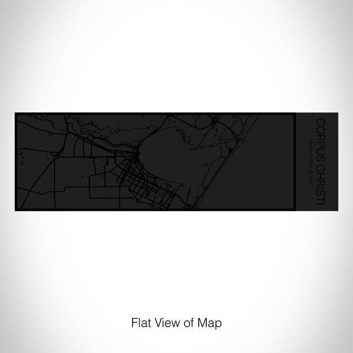 Rendered View of Corpus Christi Texas Map on 10oz Stainless Steel Insulated Cup in Matte Black with Sliding Lid