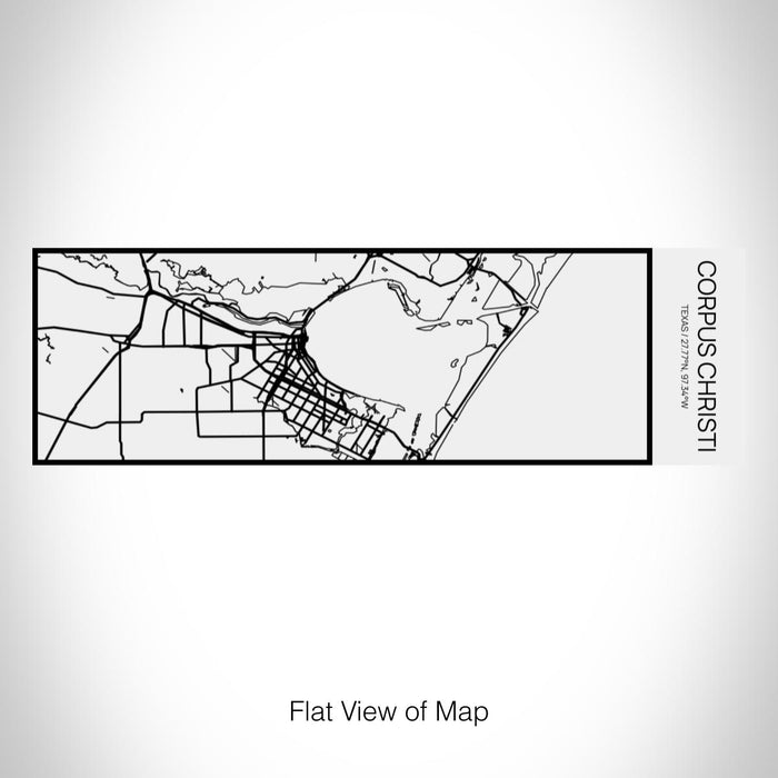 Rendered View of Corpus Christi Texas Map on 10oz Stainless Steel Insulated Cup in Matte White with Sliding Lid