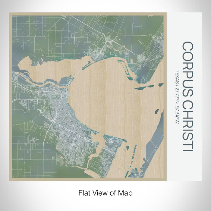 Rendered View of Corpus Christi Texas Map on 17oz Stainless Steel Insulated Tumbler in Afternoon Map Style