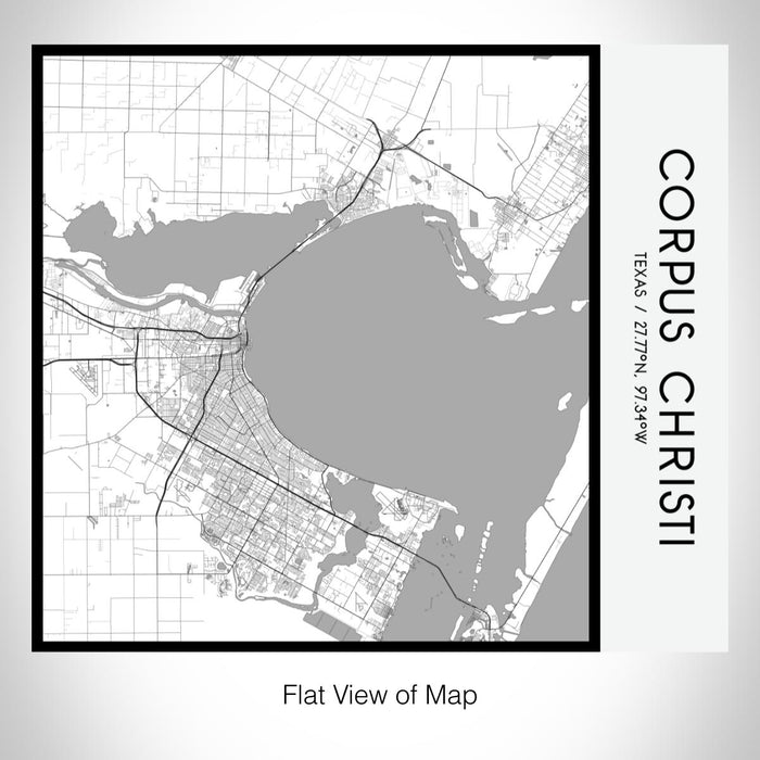 Rendered View of Corpus Christi Texas Map on 17oz Stainless Steel Insulated Tumbler in Classic Map Style