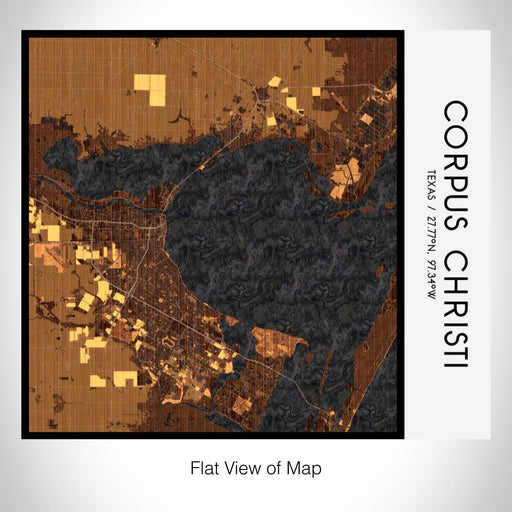 Rendered View of Corpus Christi Texas Map on 17oz Stainless Steel Insulated Tumbler in Ember Map Style