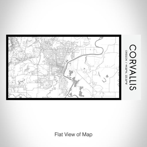Rendered View of Corvallis Oregon Map on 17oz Stainless Steel Insulated Bottle with printed classic style map