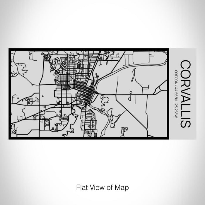 Rendered View of Corvallis Oregon Map on 17oz Stainless Steel Insulated Cola Bottle in Stainless