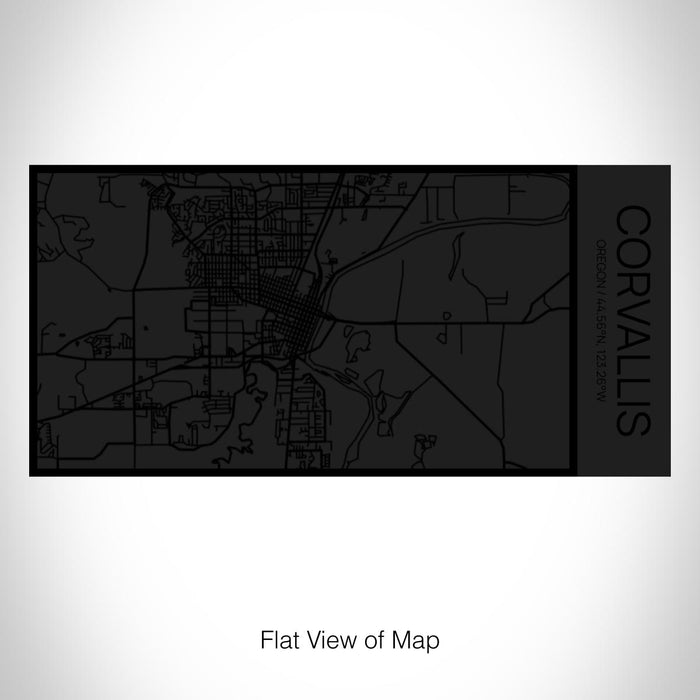 Rendered View of Corvallis Oregon Map on 17oz Stainless Steel Insulated Cola Bottle in Stainless in Matte Black