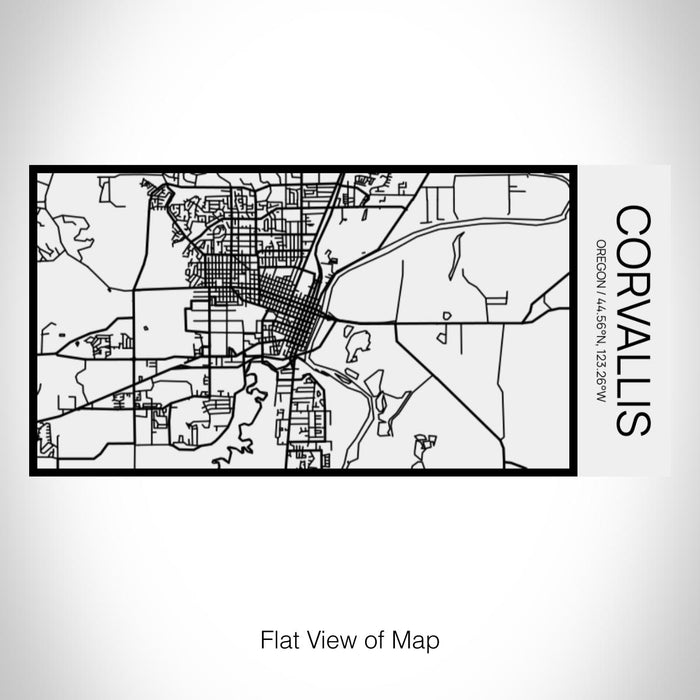 Rendered View of Corvallis Oregon Map on 17oz Stainless Steel Insulated Cola Bottle in Stainless in Matte White