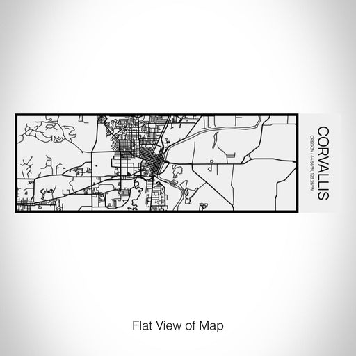 Rendered View of Corvallis Oregon Map on 10oz Stainless Steel Insulated Cup in Matte White with Sliding Lid