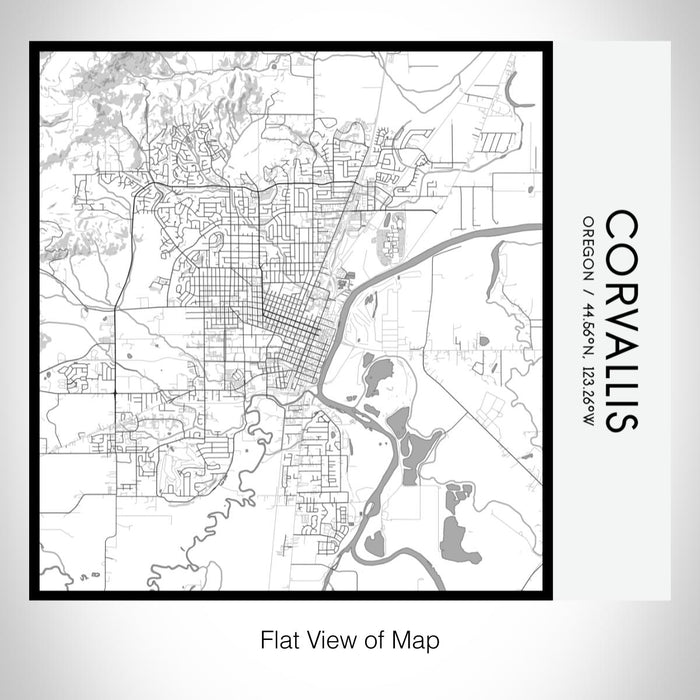 Rendered View of Corvallis Oregon Map on 17oz Stainless Steel Insulated Tumbler in Classic Map Style
