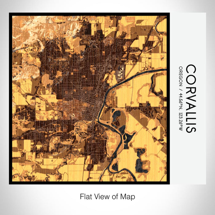 Rendered View of Corvallis Oregon Map on 17oz Stainless Steel Insulated Tumbler in Ember Map Style