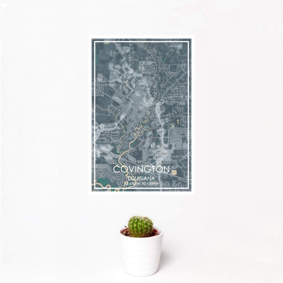 Covington - Louisiana Map Print in Afternoon — JACE Maps