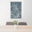 24x36 Covington Louisiana Map Print Portrait Orientation in Afternoon Style Behind 2 Chairs Table and Potted Plant