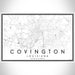 Covington Louisiana Map Print Landscape Orientation in Classic Style With Shaded Background