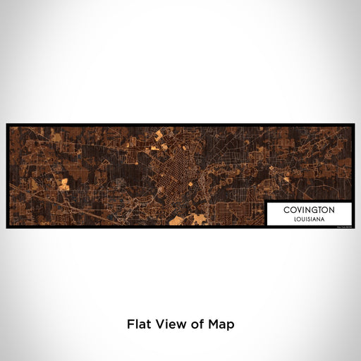 Flat View of Map Custom Covington Louisiana Map Enamel Mug in Ember