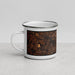 Left View Custom Covington Louisiana Map Enamel Mug in Ember