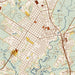 Covington Louisiana Map Print in Woodblock Style Zoomed In Close Up Showing Details