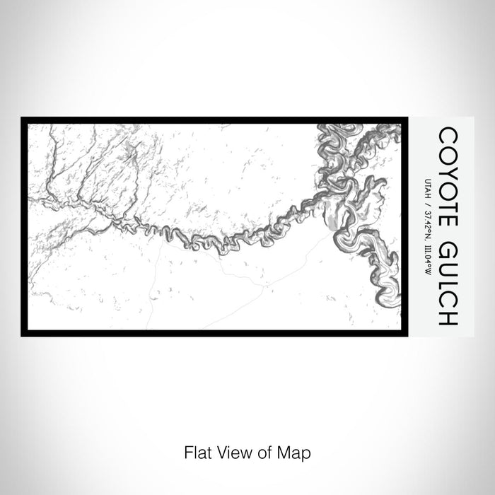 Rendered View of Coyote Gulch Utah Map on 17oz Stainless Steel Insulated Bottle with printed classic style map