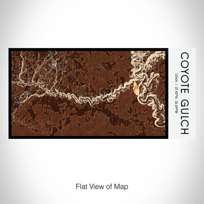 Rendered View of Coyote Gulch Utah Map on 17oz Stainless Steel Insulated Bottle with printed ember style map