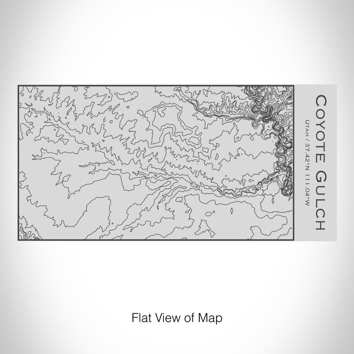 Rendered View of Coyote Gulch Utah Map on 17oz Stainless Steel Insulated Cola Bottle