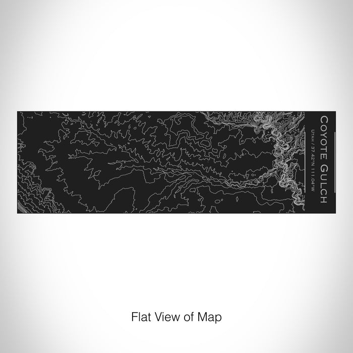 Rendered View of Coyote Gulch Utah Map on 10oz Stainless Steel Insulated Cup with Sliding Lid in Black