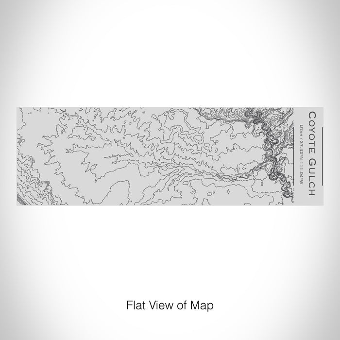 Rendered View of Coyote Gulch Utah Map on 10oz Stainless Steel Insulated Cup with Sipping Lid