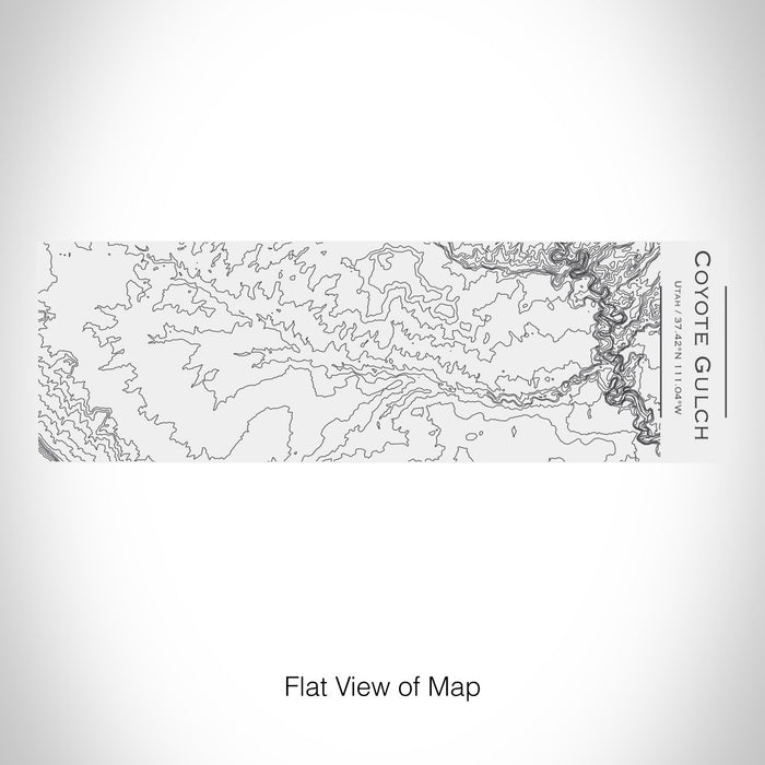Rendered View of Coyote Gulch Utah Map on 10oz Stainless Steel Insulated Cup with Sliding Lid in White