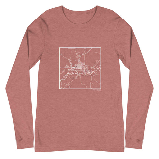 Craig Colorado  Map Unisex Long-Sleeve T-shirt with City inscription in Heather Mauve