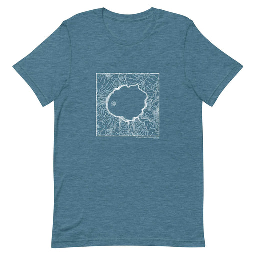 Crater Lake National Park Topographic  Map Unisex T-Shirt with City inscription in Heather Teal