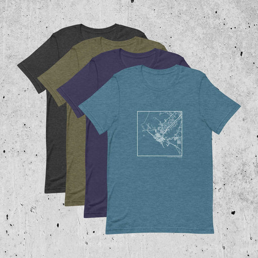 Crescent City California  Map Unisex T-Shirts in Multiple Colors