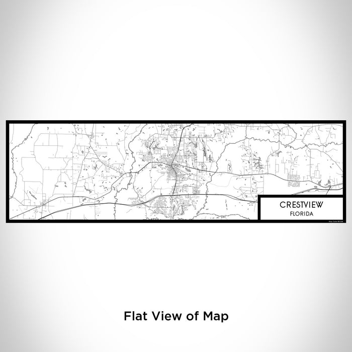 Flat View of Map Custom Crestview Florida Map Enamel Mug in Classic