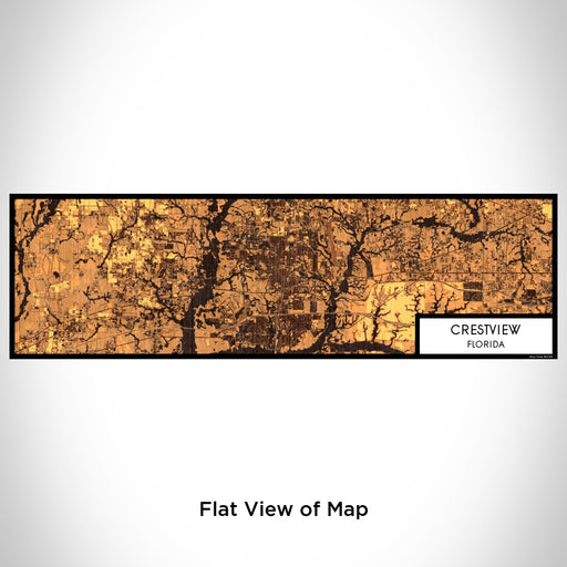 Flat View of Map Custom Crestview Florida Map Enamel Mug in Ember