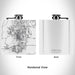 Rendered View of Crestview Florida Map Engraving on 6oz Stainless Steel Flask in White